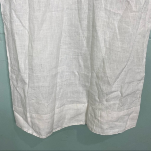 Anne Fontaine Linen Off White Mini Dress Muguette Sz 40 - Picture 8 of 9